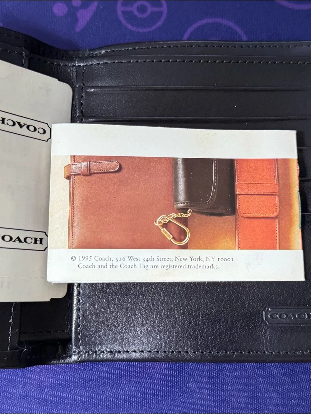 Coach Black Leather Bifold Wallet